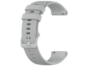 Šedý sportovní silikonový řemínek 18mm