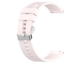 Světle růžový silikonový řemínek 22mm