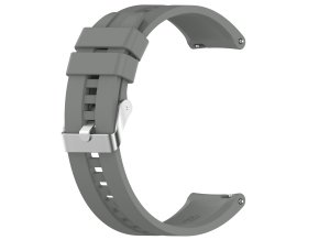Šedý silikonový řemínek 22mm