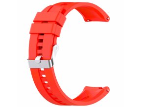 Červený silikonový řemínek 22mm