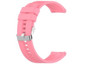 Růžový silikonový řemínek 22mm