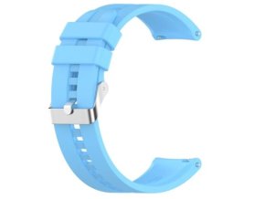 Světle modrý silikonový řemínek 22mm