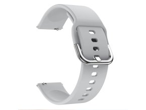 Šedý silikonový řemínek 20mm