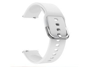 Bílý silikonový řemínek 20mm