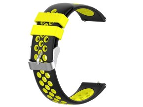 Černo žlutý děrovaný řemínek 22mm