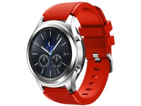 Silikonový řemínek červený 22mm