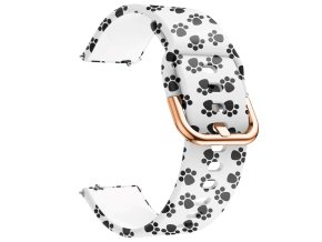 Silikonový řemínek 20mm vzor tlapky