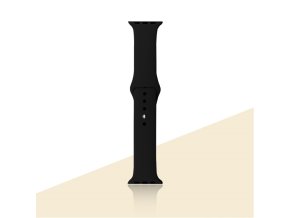 Černý silikonový řemínek pro Apple Watch