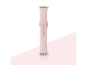 Světle růžový silikonový řemínek pro Apple Watch