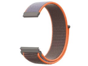 Šedo oranžový nylonový řemínek 22mm