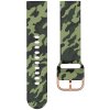 Silikonový řemínek 20mm vzor Army Camouflage
