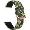 Silikonový řemínek 20mm vzor Army Camouflage
