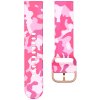 Silikonový řemínek 20mm vzor Pink Camouflage