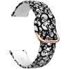 Silikonový řemínek 20mm vzor Black White Skull