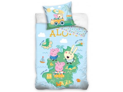 Dětské povlečení Prasátko Peppa Aloha 140x200/70x90 cm