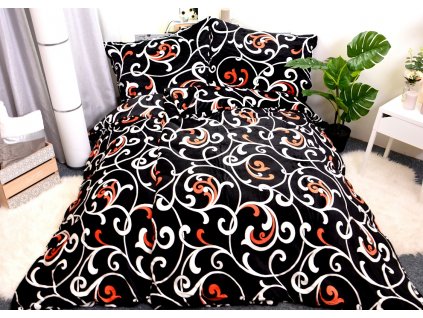 Povlečení mikroplyš Orient Black 140x200/70x90