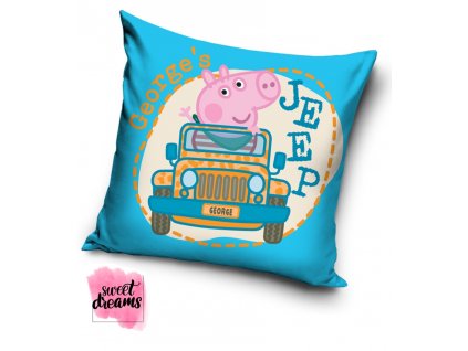 Povlak na polštářek Prasátko Peppa George Jeep 40x40 cm