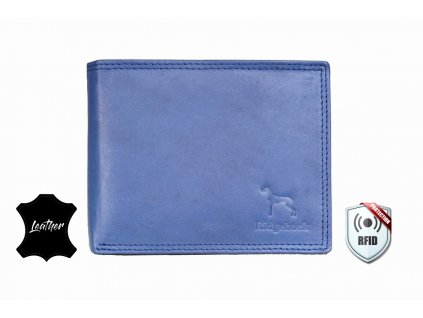 Kožená pánská peněženka JBNC 47 MN MODRÁ, s ochranou RFID