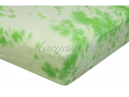 Aaryans Batikované prostěradlo froté zelené