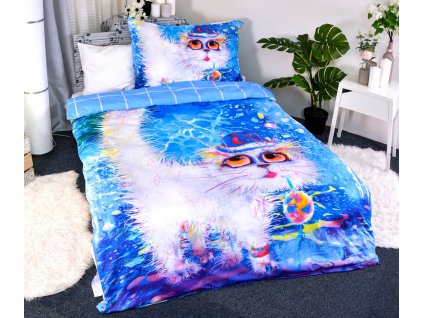 Povlečení 3D Kočka ART 140x200/70x90