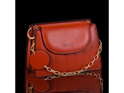 Dámská malá crossbody kabelka SL004 HNĚDÁ