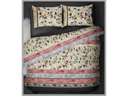 Francouzské bavlněné povlečení Golden Leaf 220x200/90x70