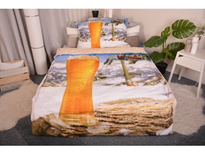 Povlečení 3D Zimní pivo 140x200/70x90