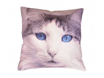 Dekorační polštářek Kočka modrooká 45 x 45 cm