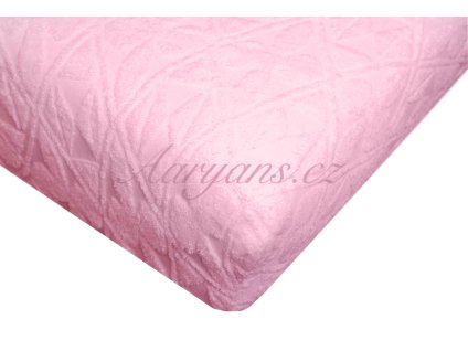 Aaryans Prostěradlo žakár - světle růžové