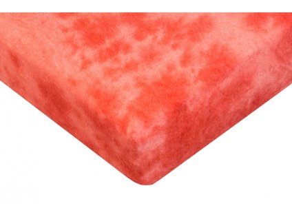 Aaryans Batikované froté prostěradlo červené