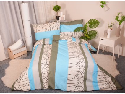 Aaryans bavlněné povlečení Ocean tyrkysové 140x200/70x90cm