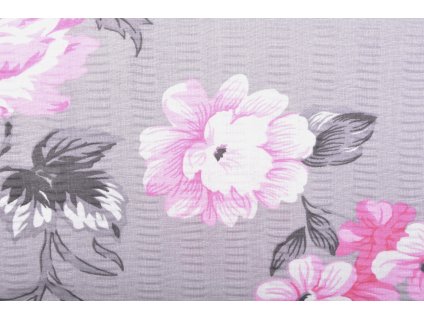 Aaryans krepové povlečení Růže šedé 140x200/70x90cm