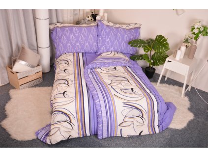 30622 aaryans krepove povleceni floretta fialove 140x200 70x90cm