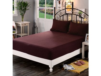 Aaryans Froté prostěradlo tmavě hnědé