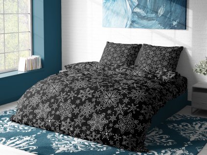 Aaryans bavlněné povlečení Scaglie černé 140x200/70x90cm