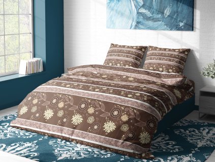 Aaryans bavlněné povlečení Stella hnědé 140x200/70x90cm