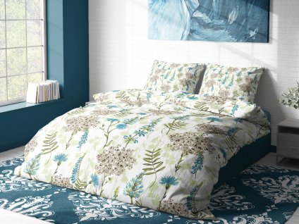 Aaryans bavlněné povlečení Medlin modré 140x200/70x90cm