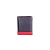 Kožená peněženka 103 NC S černá s červeným pruhem