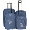 Sada 5 super lehkých 2 kolových kufrů - JB 10091 twill modrý