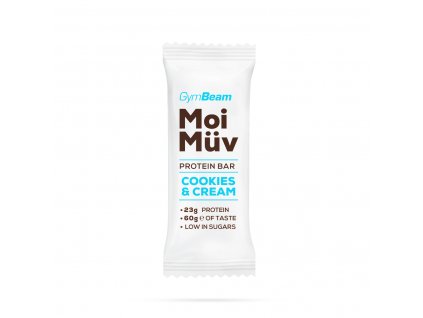 moimuv protein bar cookie cream 60 g gymbeam