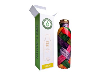 Měděná láhev na vodu vzor Vlna 950 ml