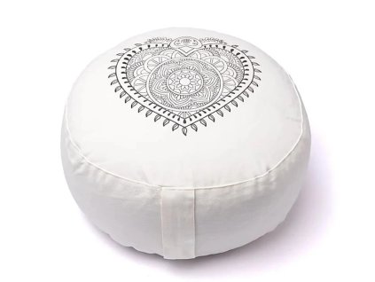 yogi & Yogini Naturals Meditačný vankúš dizajn v tvare srdca z bielej organickej bavlny 1ks Superstrava.sk staráme sa o Vaše zdravie