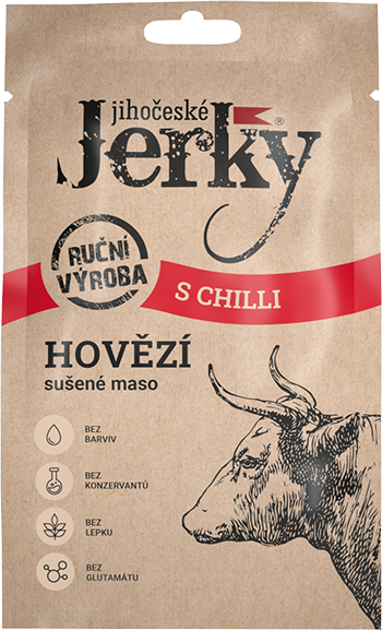 Jihočeské Jerky hovězí sušené maso s chilli 20g