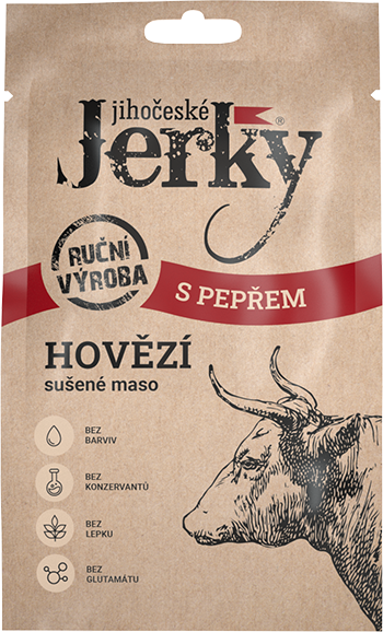 Jihočeské Jerky hovězí sušené maso s pepřem 20g