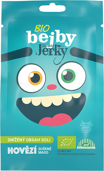 Jihočeské Jerky Jihočeské BIO Bejby Jerky hovězí sušené maso Natur 20g