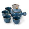 Good wei Japonská kyusu čajová souprava Umi z ušlechtilé keramiky – konvice 320 ml + 4 šálky