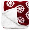 HOME ELEMENTS Deka s beránkem 150 x 200 cm zimní vzor s vločkami 1ks