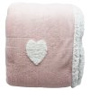 HOME ELEMENTS Deka s beránkem 150 x 200 cm vzor srdce růžová 1ks