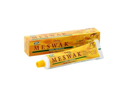 pasta ziolowa do zebow wrazliwych z ekstraktem z meswak 200g dabur zolta tubka