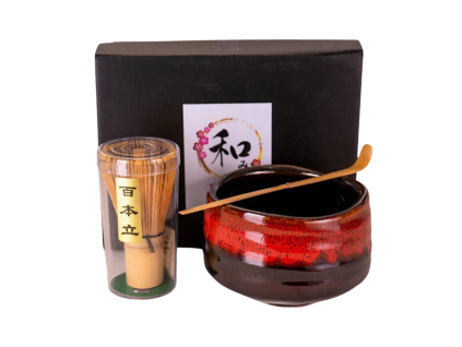 Nagomi Matcha set dark red 1pc